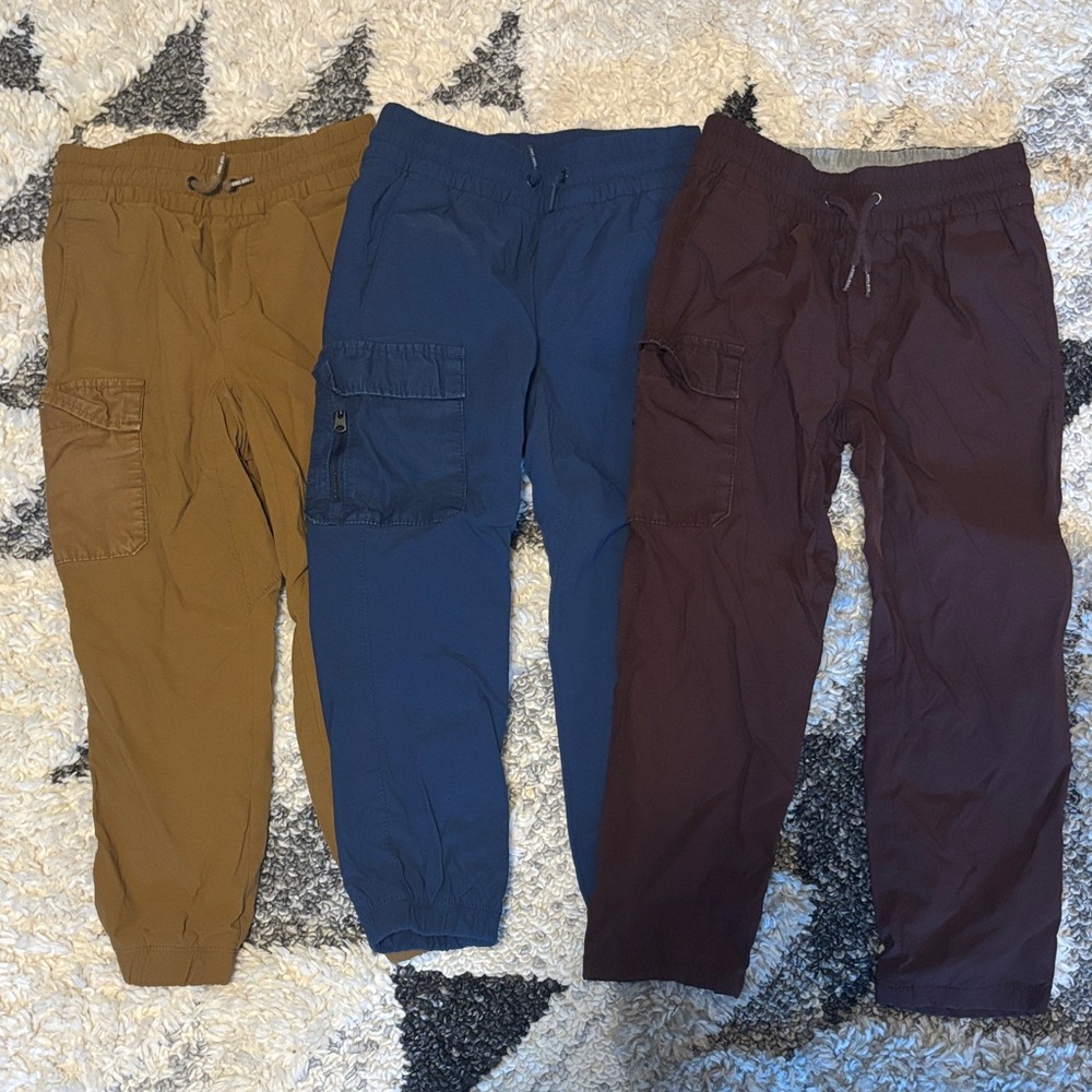 GAP kids Cargo Pants - tan, Navy, and Maroon